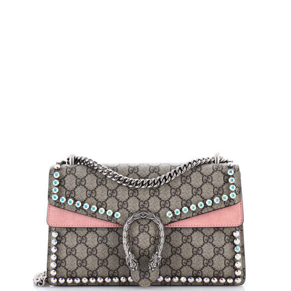 Gucci Small Dionysus Bag Crystal Embellished GG Coated Canvas - Picture 1 of 5